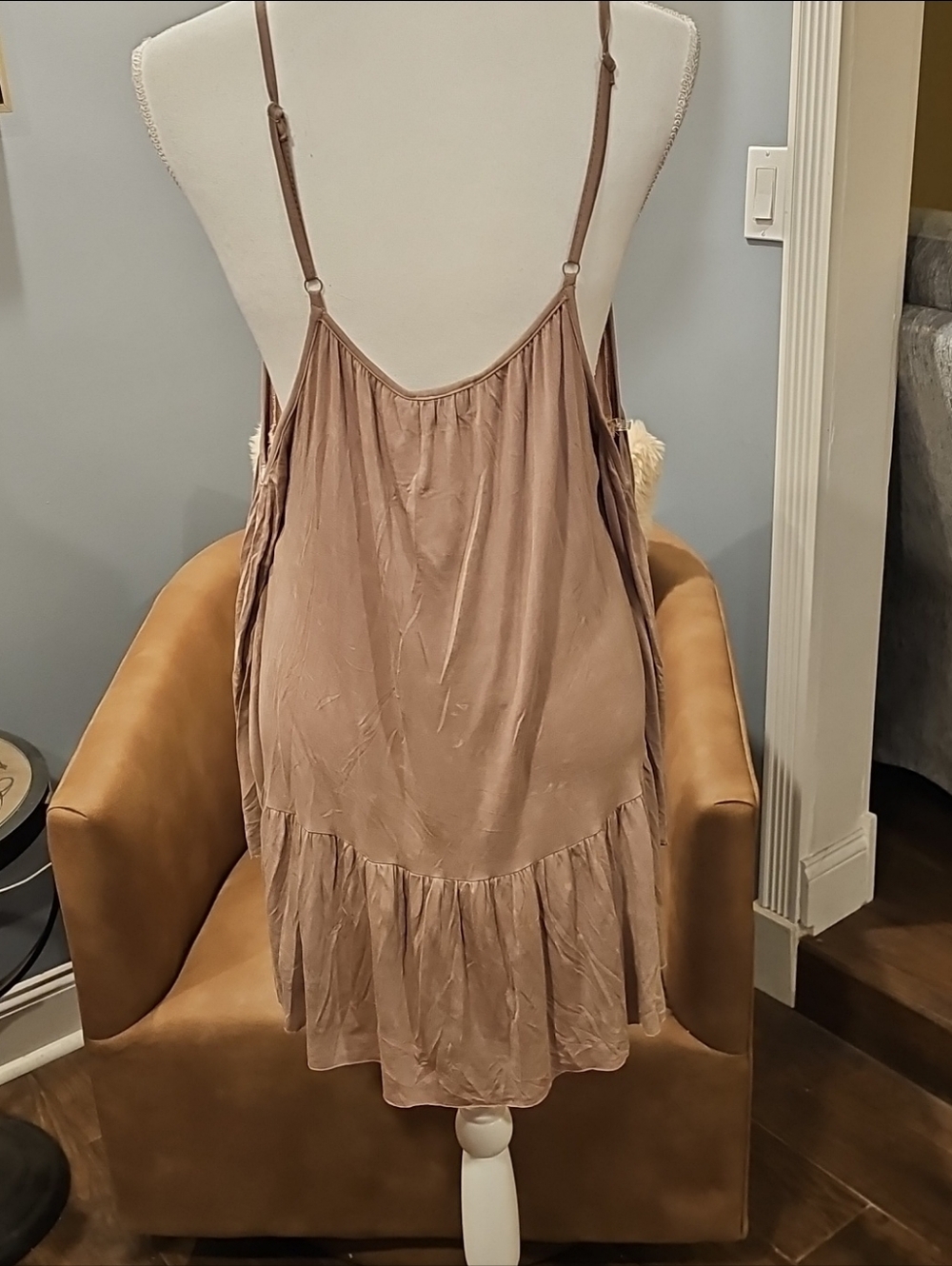 POL Sz S Cold Shoulder Long Sleeve Tunic W/Crochet Bodice NWT - Picture 5 of 9